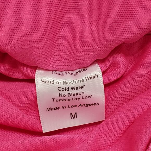 Lucy In The Sky Pink Ruched Twist Knot Bodycon Mini Dress Medium Party Nightout - Picture 6 of 9